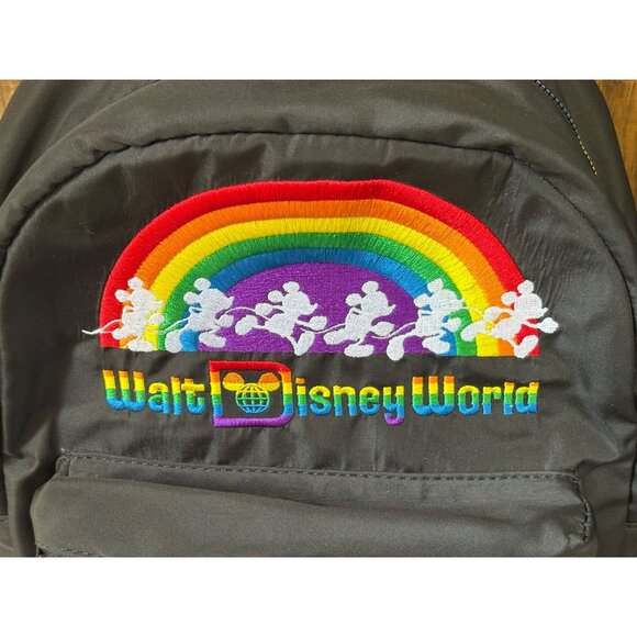 WALT DISNEY WORLD RAINBOW COLLECTIONS EMBROIDERED BACKPACK MICKEY MOUSE - Picture 4 of 13